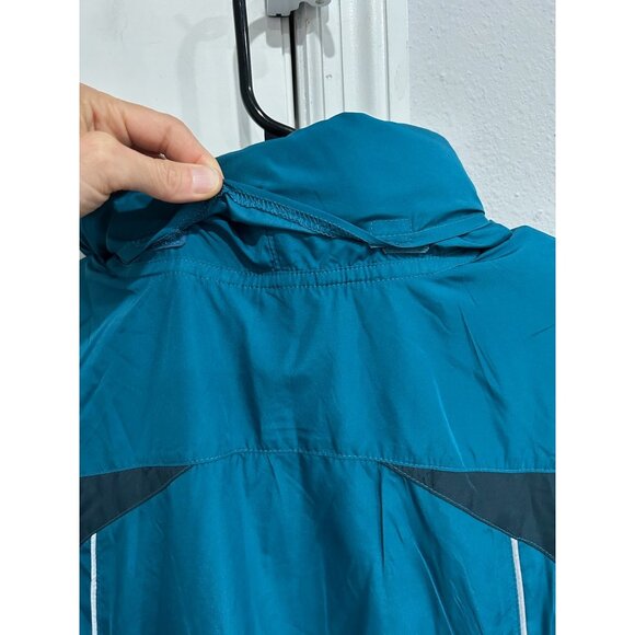 Aerie Fit Womens Teal Dark Gray Full Zip Lightweight Jacket Sz Large - Picture 7 of 11